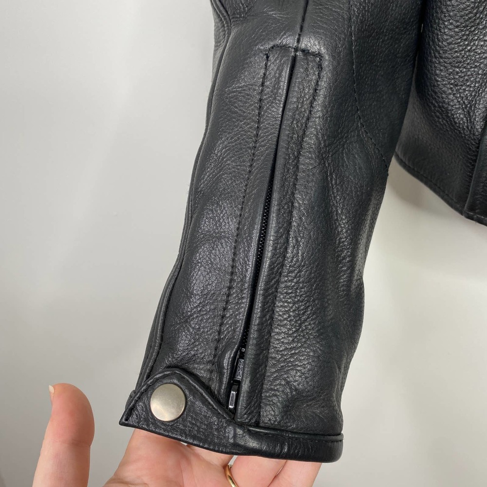 Harley Davidson First Classics Black Leather Moto… - image 4